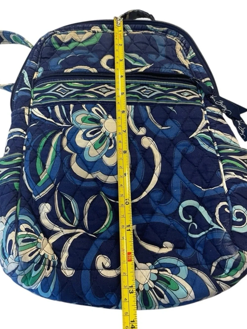 Vera Bradley Navy Floral Quilted Backpack